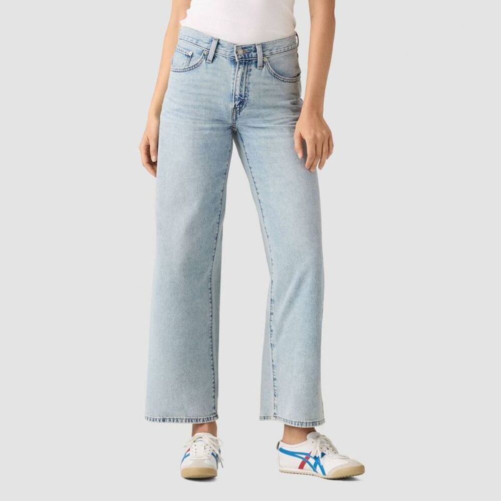 Levi's Light Wash Wide Leg Jeans - Light Blue